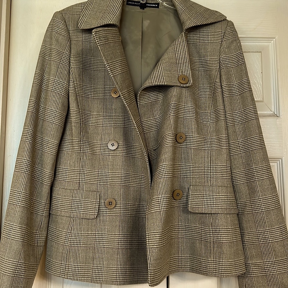 Linda Allard Ellen Tracy Double breasted blazer